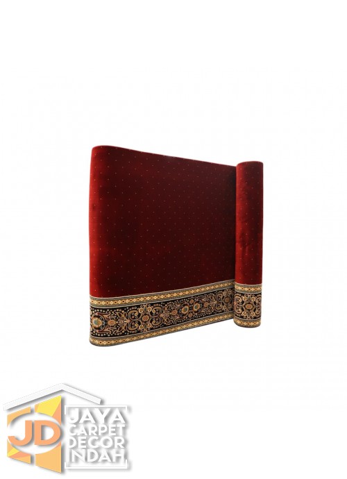 Karpet Sajadah Solomon Osmani Red Bintik 120x600, 120x1200, 120x1800, 120x2400